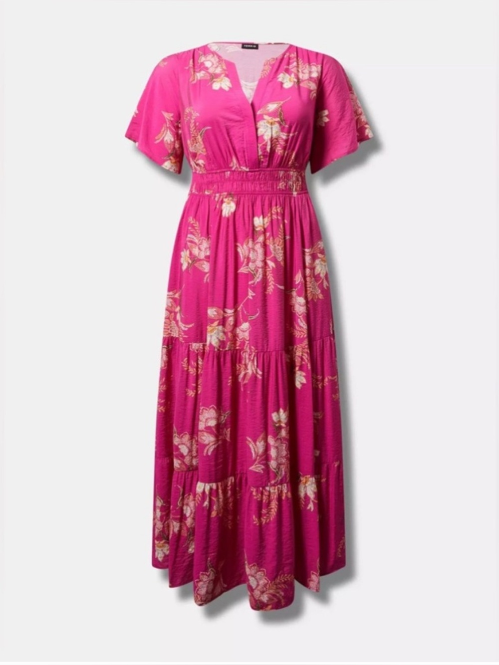 Torrid Y-Neck Tiered Maxi Dress Boho Chic Women’s size 1X